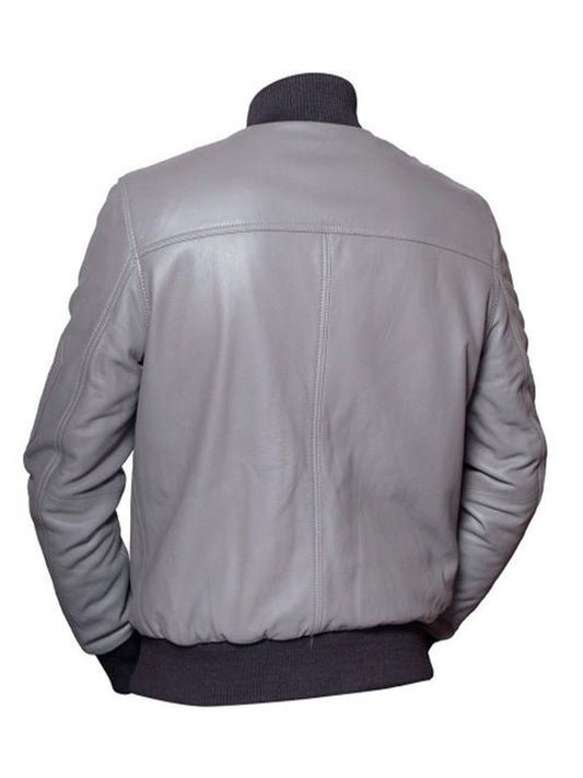 Men's The Luftwaffe German Air Force Grey Leather Jacket