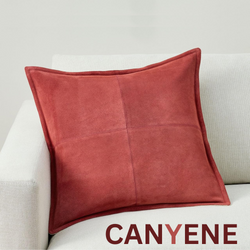 Genuine Suede Leather Colorful Luxury Pillow Covers BOHO, Farmhouse Pillow, Sofa Cushion Cases