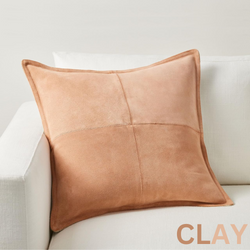 Genuine Suede Leather Colorful Luxury Pillow Covers BOHO, Farmhouse Pillow, Sofa Cushion Cases