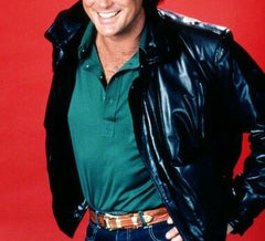 Knight Leather Jacket TV Rider Series David Black Shiny Leather Jacket