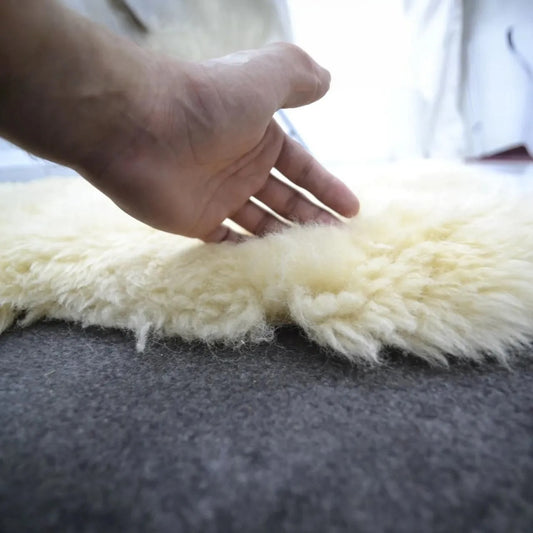 White Shearling Fur Sheepskin Luxury Real Carpet Mat Home Decor Rug