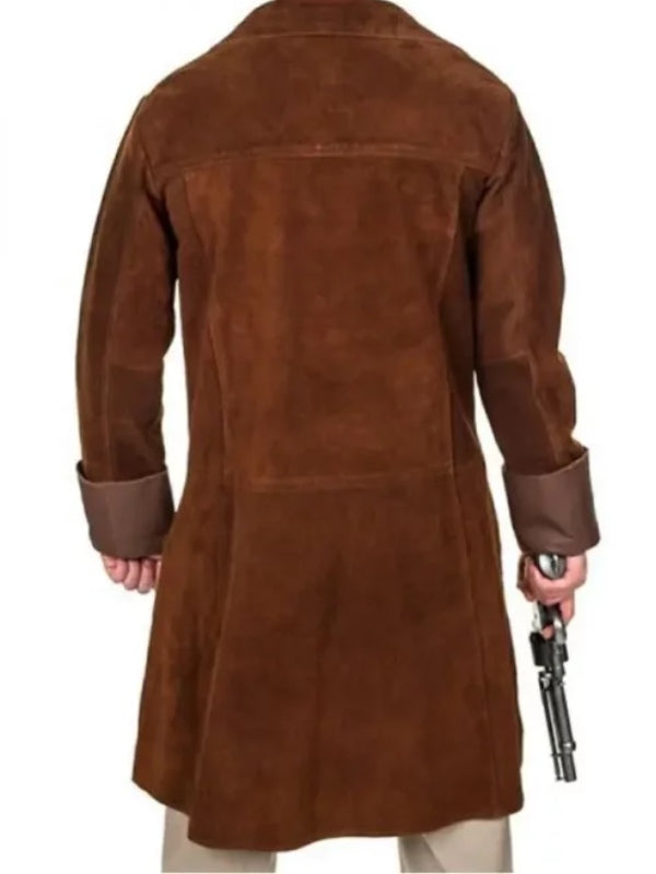 Malcolm Reynolds Firefly Movie Series Brown Suede Leather Trench Coat