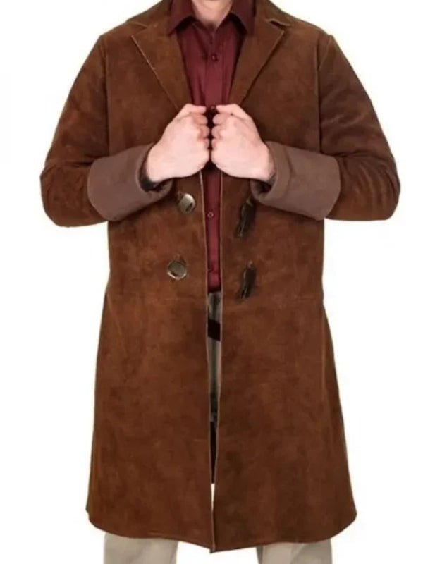 Malcolm Reynolds Firefly Movie Series Brown Suede Leather Trench Coat