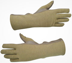 Nomex Military Flight Gloves Olive Drab | Genuine Leather Pilot & Aviator Gloves