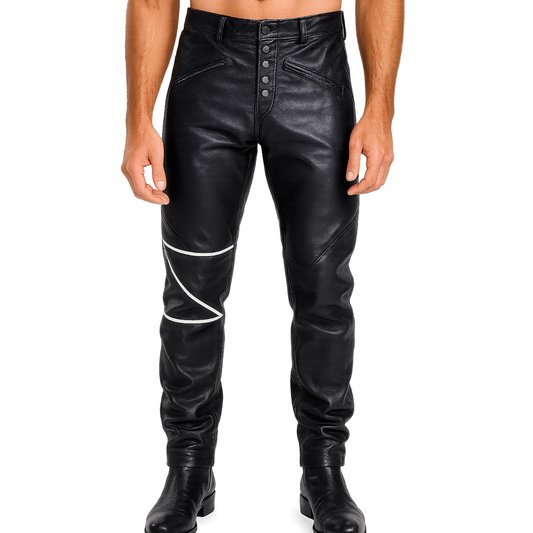 Brandon Lee The Crow Eric Draven Black Cowhide Leather Pants