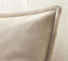 Premium Genuine Suede Leather Lumbar Pillow Cover - Luxury Rectangular Decorative Cushion Case