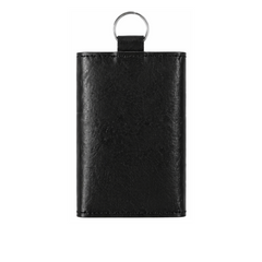 Small ID Window Card Holder Key Chain Leather Keyring Purse Mini Cash Wallet