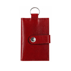 Small ID Window Card Holder Key Chain Leather Keyring Purse Mini Cash Wallet