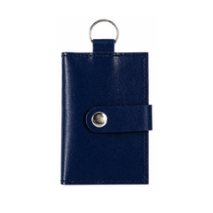 Small ID Window Card Holder Key Chain Leather Keyring Purse Mini Cash Wallet