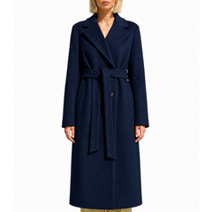 Women's Camel Wool Blend Long Trench Coat