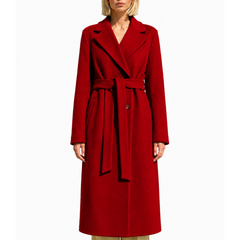 Women's Camel Wool Blend Long Trench Coat