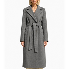 Women's Camel Wool Blend Long Trench Coat