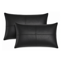 Leather Rectangle Pillow Cover Soft Cushion Case For Decorative Throw Covers for Sofa Living Room And Bedroom
