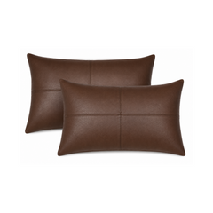 Leather Rectangle Pillow Cover Soft Cushion Case For Decorative Throw Covers for Sofa Living Room And Bedroom