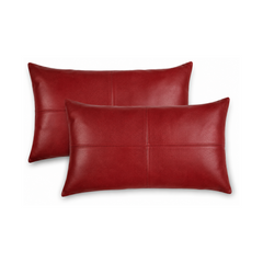 Leather Rectangle Pillow Cover Soft Cushion Case For Decorative Throw Covers for Sofa Living Room And Bedroom