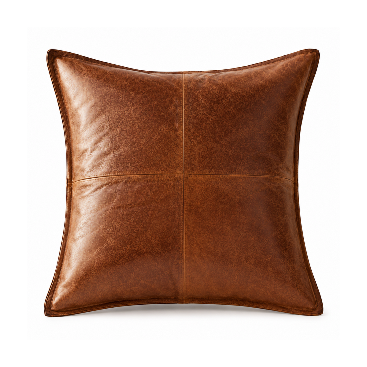 Leather Sofa Cushion Case For Home Decorative Throw Pillow Cover Living Bedroom (22x22")