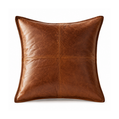 Leather Sofa Cushion Case For Home Decorative Throw Pillow Cover Living Bedroom (22x22")
