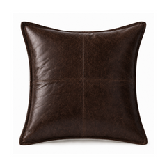 Leather Sofa Cushion Case For Home Decorative Throw Pillow Cover Living Bedroom (22x22")