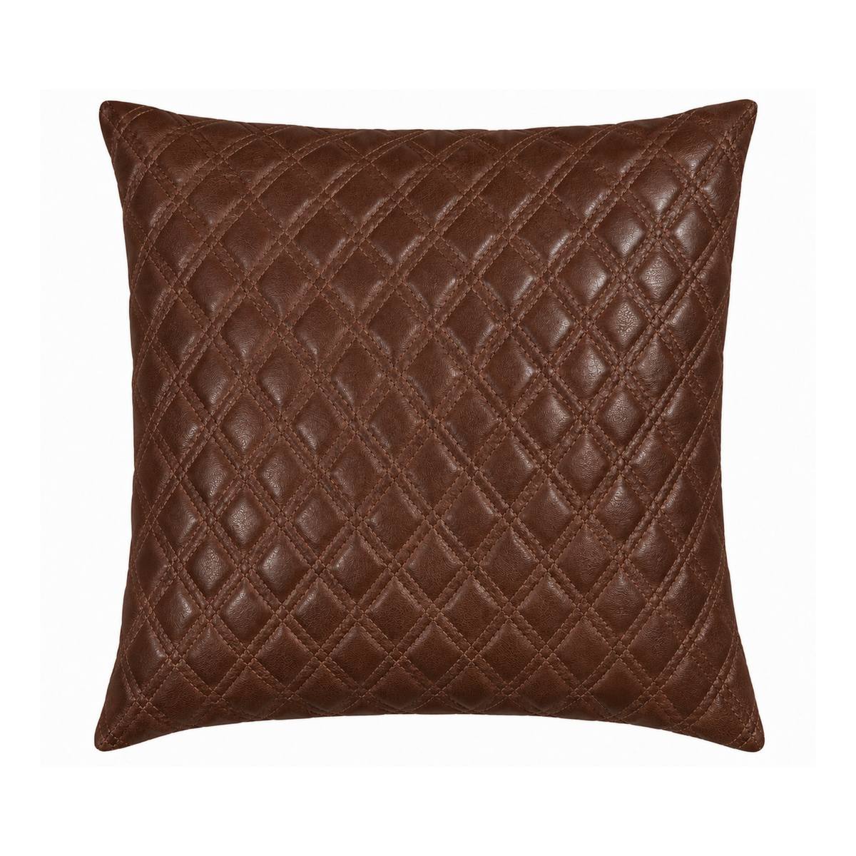 Leather Pillow Cover Decorative Sofa Quilted Cushion Case For Living Room & Bedroom