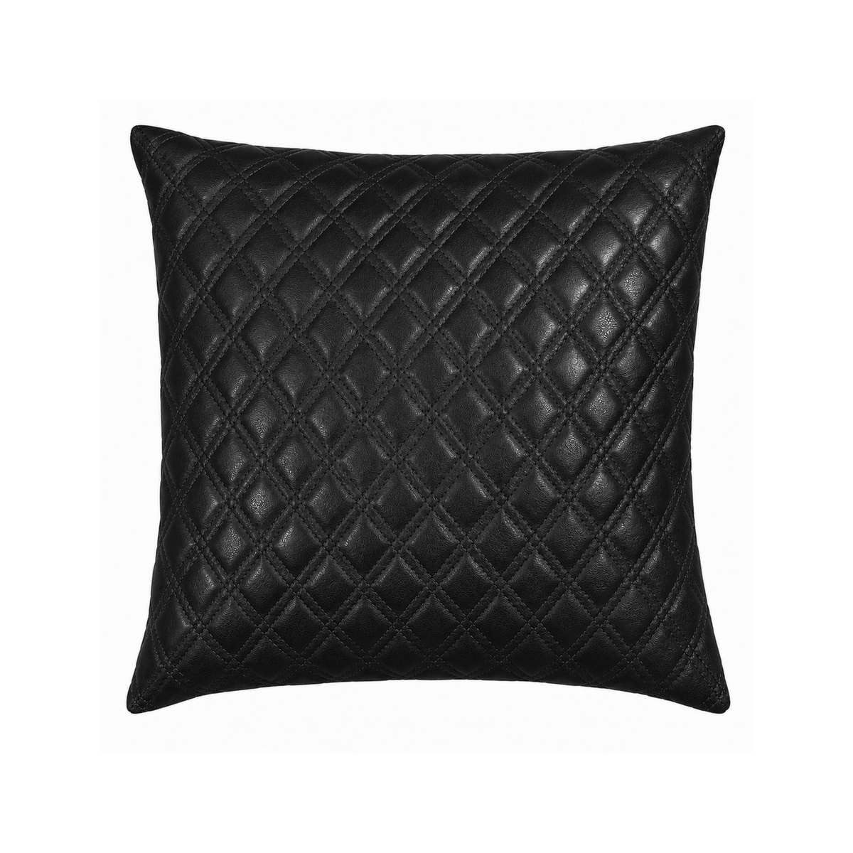 Leather Pillow Cover Decorative Sofa Quilted Cushion Case For Living Room & Bedroom