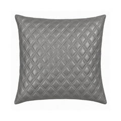 Leather Pillow Cover Decorative Sofa Quilted Cushion Case For Living Room & Bedroom