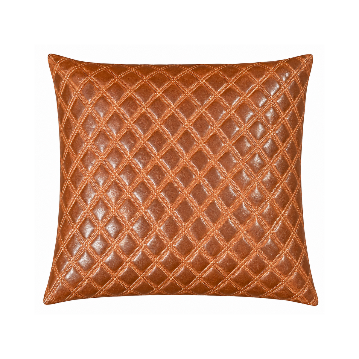 Leather Pillow Cover Decorative Sofa Quilted Cushion Case For Living Room & Bedroom