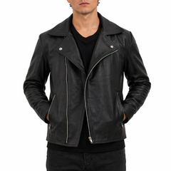 Mad Max 2 Full Sleeve Biker Black Leather Jacket W/O Shoulder Pads