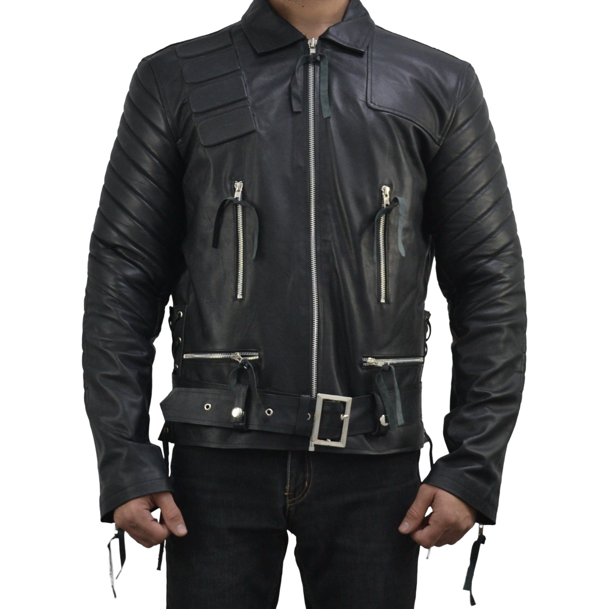 Terminator 3 Rise of the Machines Movie Black Padded Leather Jacket