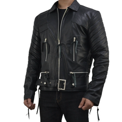 Terminator 3 Rise of the Machines Movie Black Padded Leather Jacket