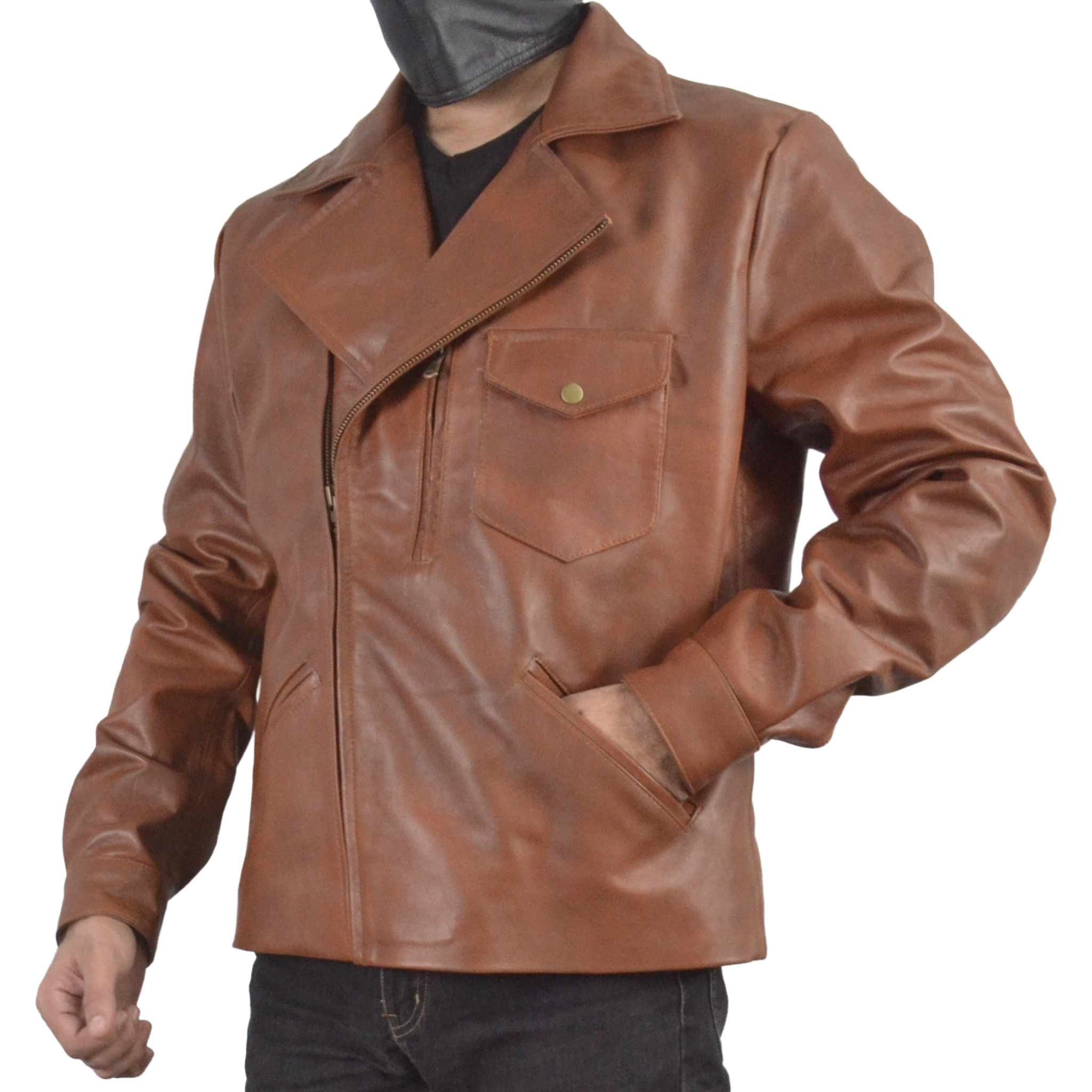 最終値下げépine leather jacket brown レザージャケットの通販