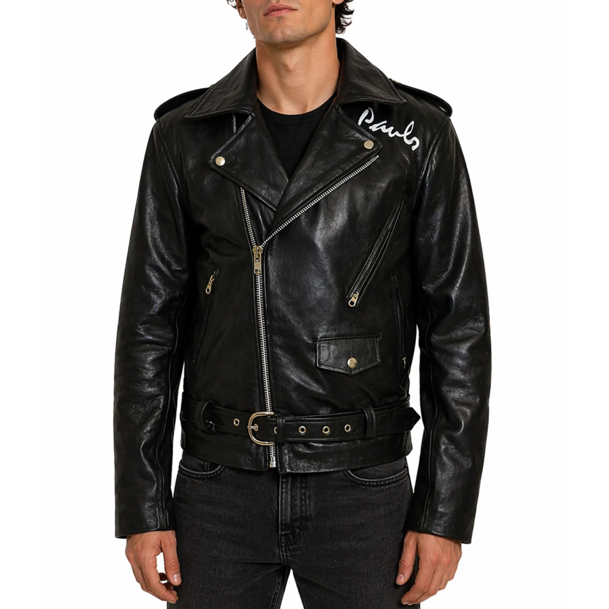 Man's Indiana Jones 4 Mutt Williams Movie Biker Real Leather Man's Indiana Jones 4 Mutt Williams Movie Biker Real Leather