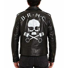 Man's Indiana Jones 4 Mutt Williams Movie Biker Real Leather Jacket Men's