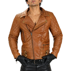 Biker Motorcycle Quilted Designer Leather Jacket