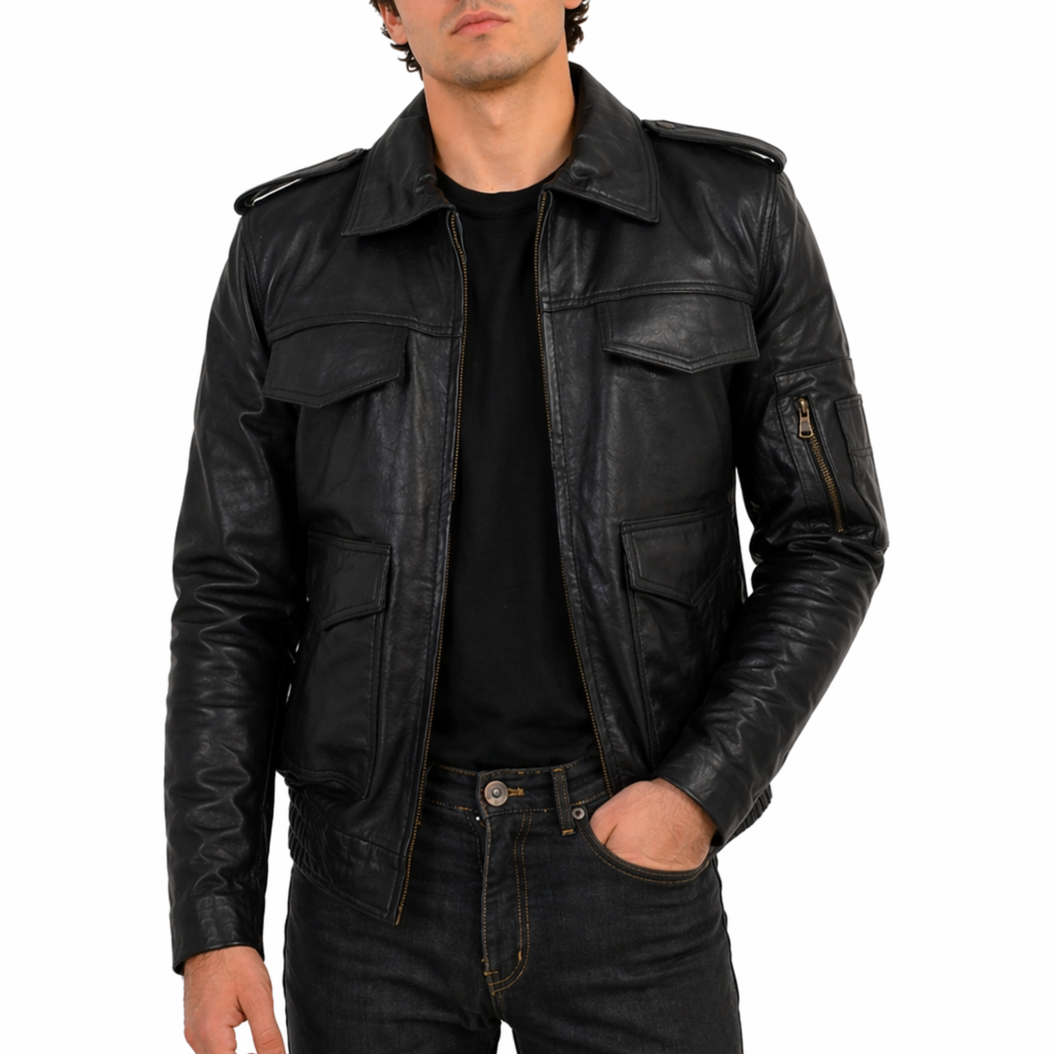 80S　GERMAN POLICE CUSTOM LEATHER JACKET Another happy customer. ✨SOLD✨Polizei leather jacket