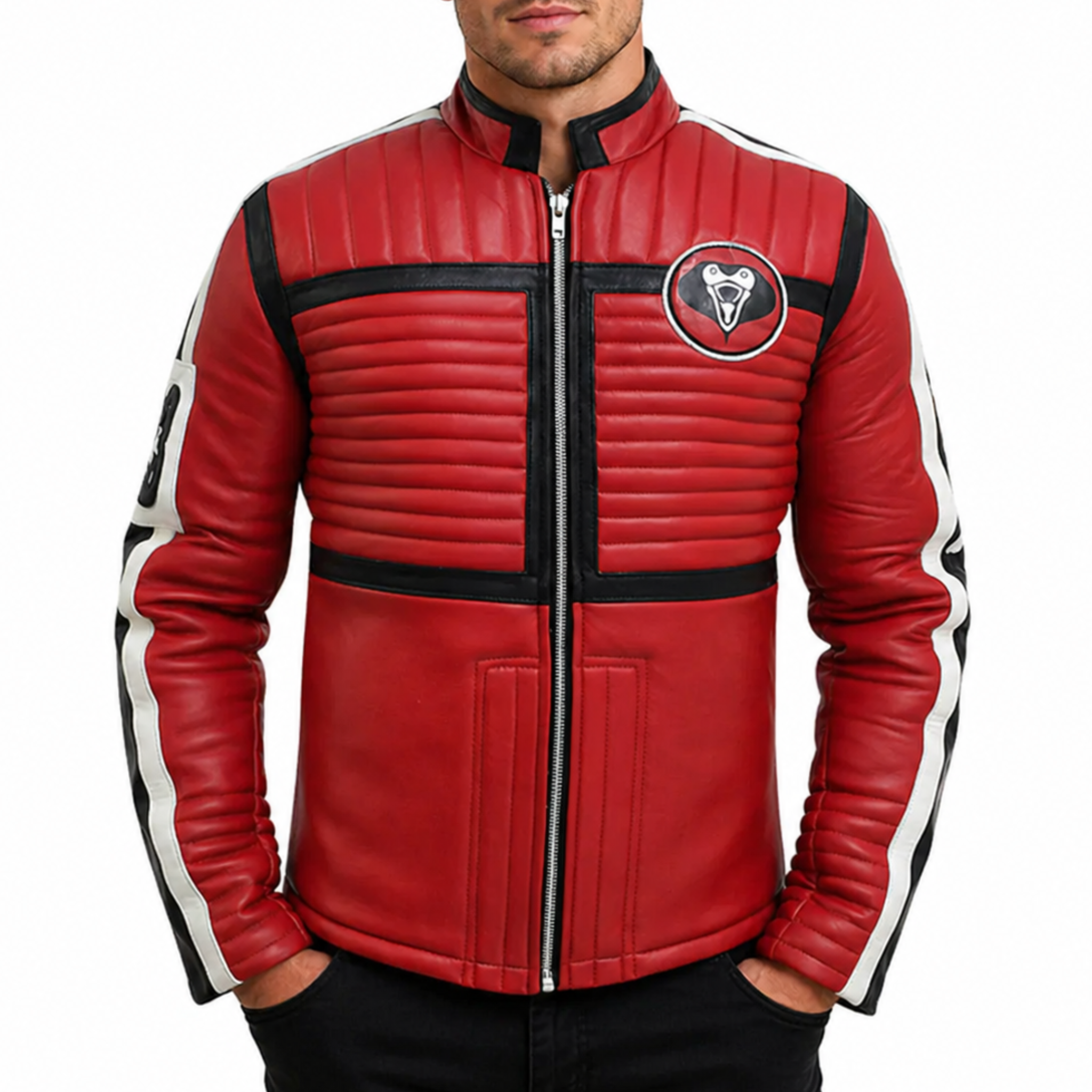 Kobra Kid Movie My Chemical Romance Red Real Leather Jacket