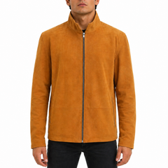 Men's James Bond 007 Tan Daniel Craig Morocco Blouson Genuine Suede Leather Jacket