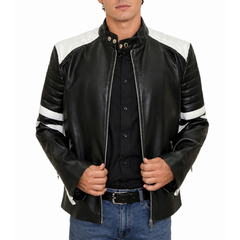 Fight Club Hybrid Mayhem Tyler Durden Brad Pitt Leather Jacket