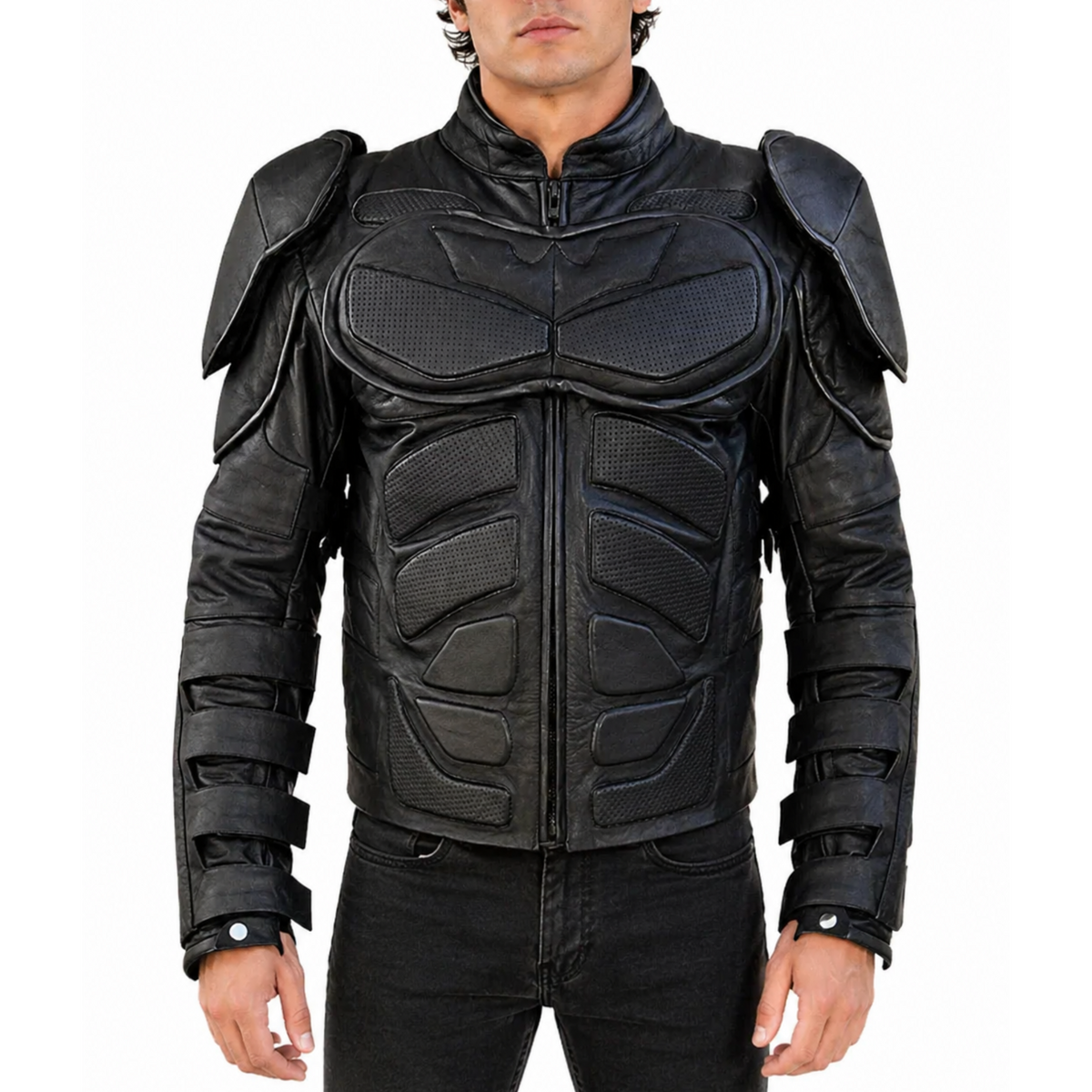 Bat Knight Fashion Racer Cosplay Leather Jacket XS