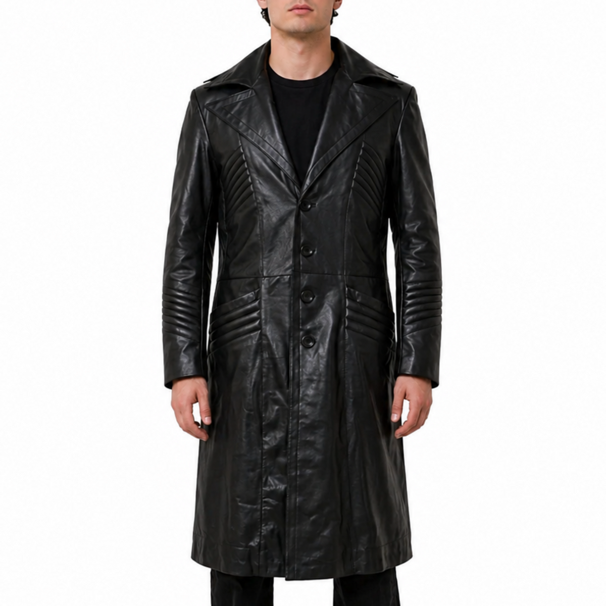 Al Pacino Carlito’s Way Brigante Black Real Leather Trench Coat Jacket