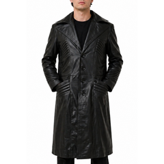 Al Pacino Carlito’s Way Brigante Black Real Leather Trench Coat Jacket