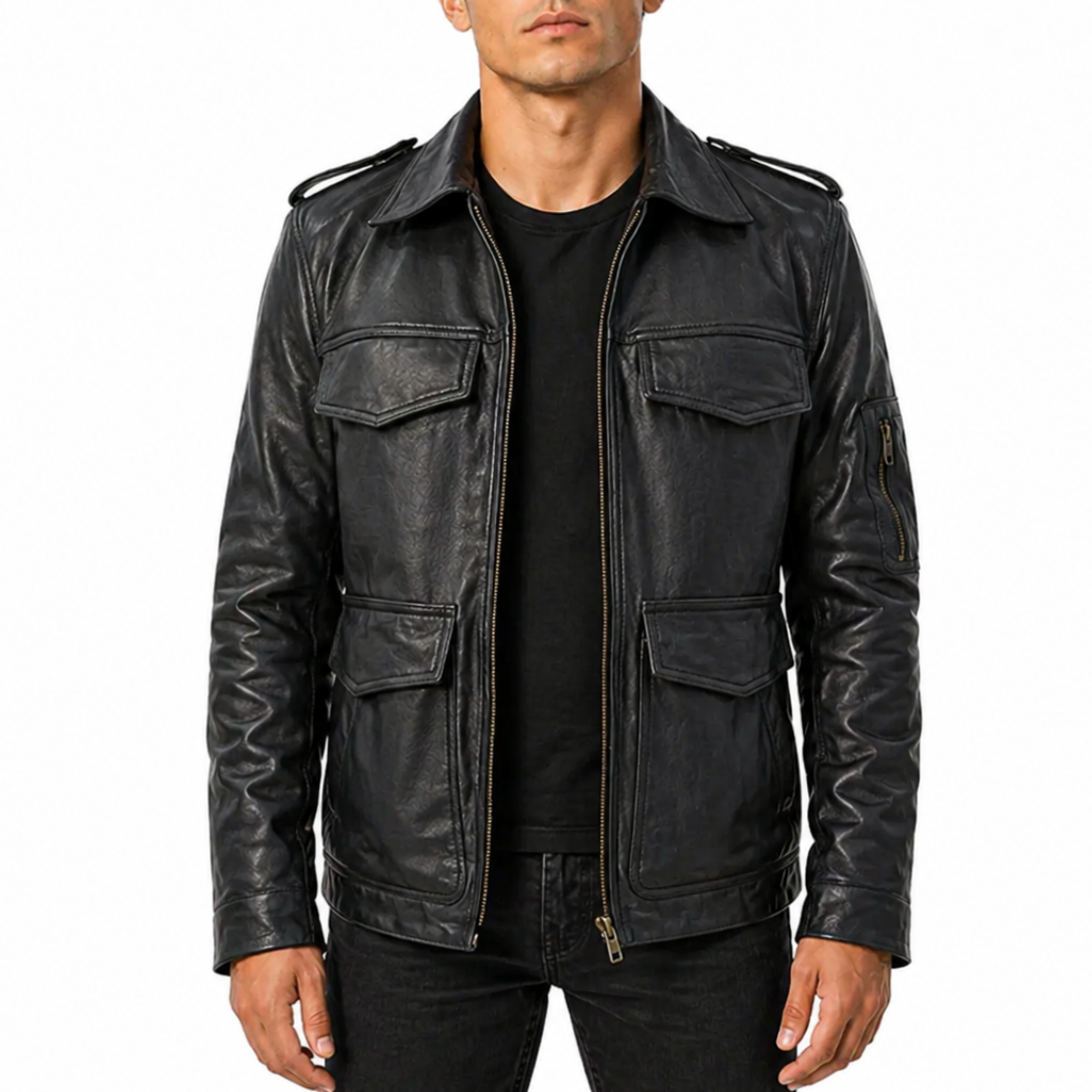 German Leather Police Jacket Deutsch Polizei Leather Jacket German Leather Police Jacket Deutsch Polizei Leather Jacket
