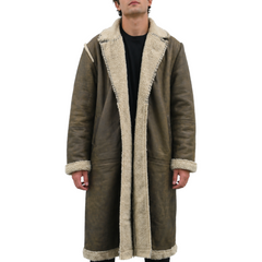King Arthur Legends Of The Sword Fur Collar Distressed Leather Coat