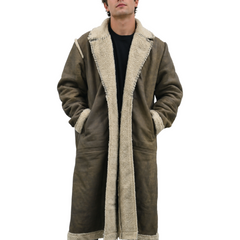 King Arthur Legends Of The Sword Fur Collar Distressed Leather Coat