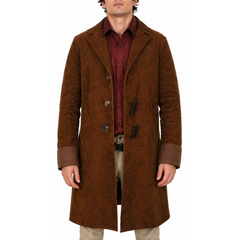 Malcolm Reynolds Firefly Movie Series Brown Suede Leather Trench Coat