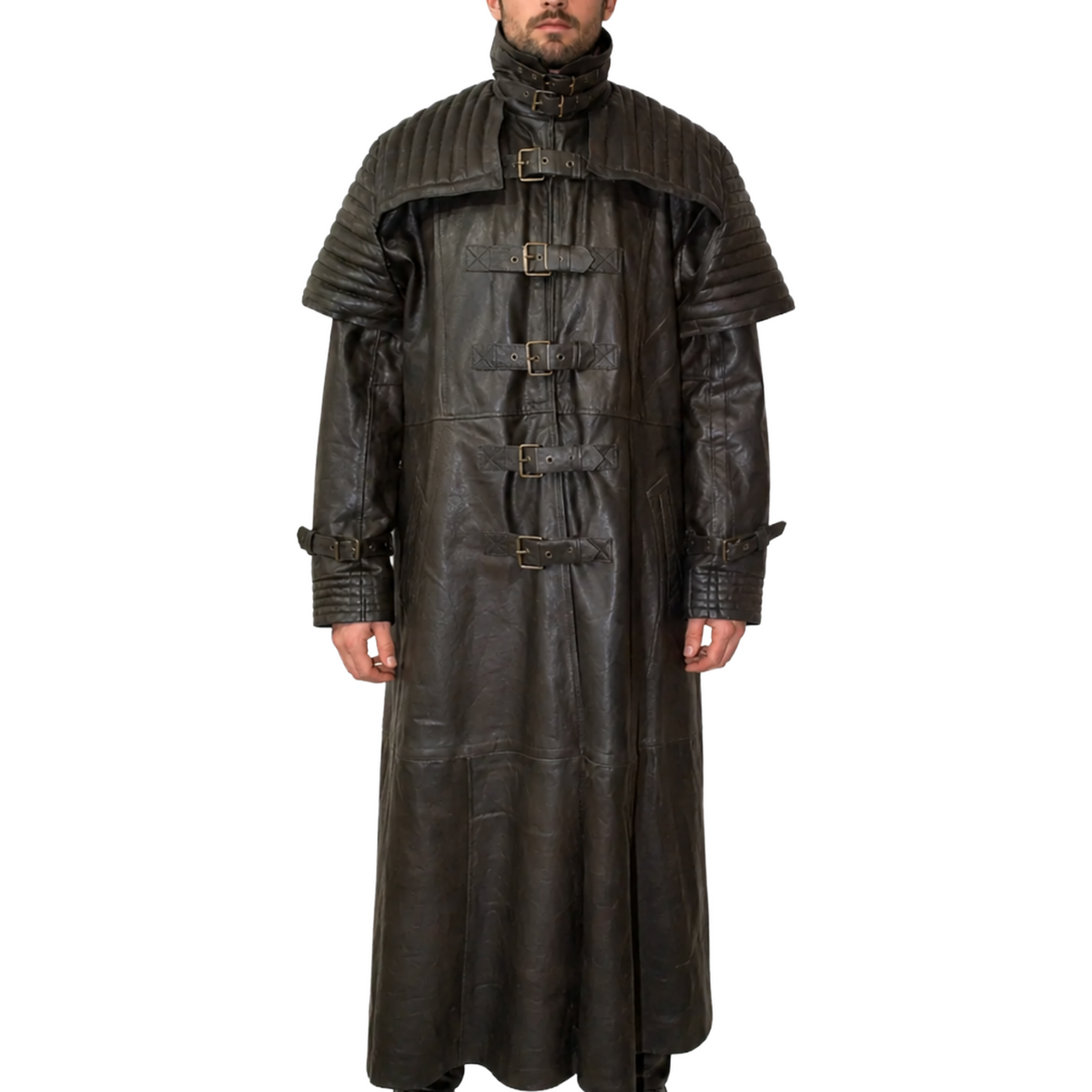Hugh Jackman Van Helsing Brown Leather Long Trench Coat