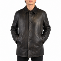 Supernatural Dean Winchester Jensen Ackles Distressed Jungle Leather Car Coat Jacket