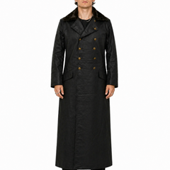 World War 2 German Waffen Elite Leather Long Coat WW2 Officers 40's Coat