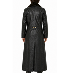 World War 2 German Waffen Elite Leather Long Coat WW2 Officers 40's Coat