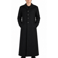 Mens Black Trendy Designers Woolen Long Coat