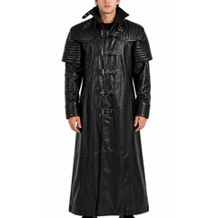 Hugh Jackman Van Helsing Black Leather Long Trench Coat